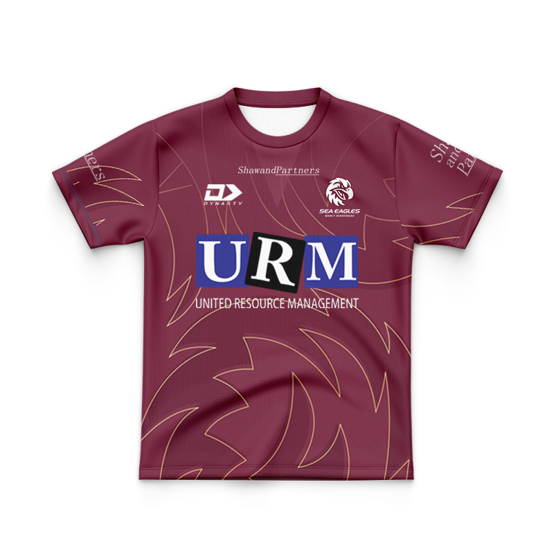 Kid's NRL Manly Warringah Sea Eagles 2025 Maroon Training Jersey