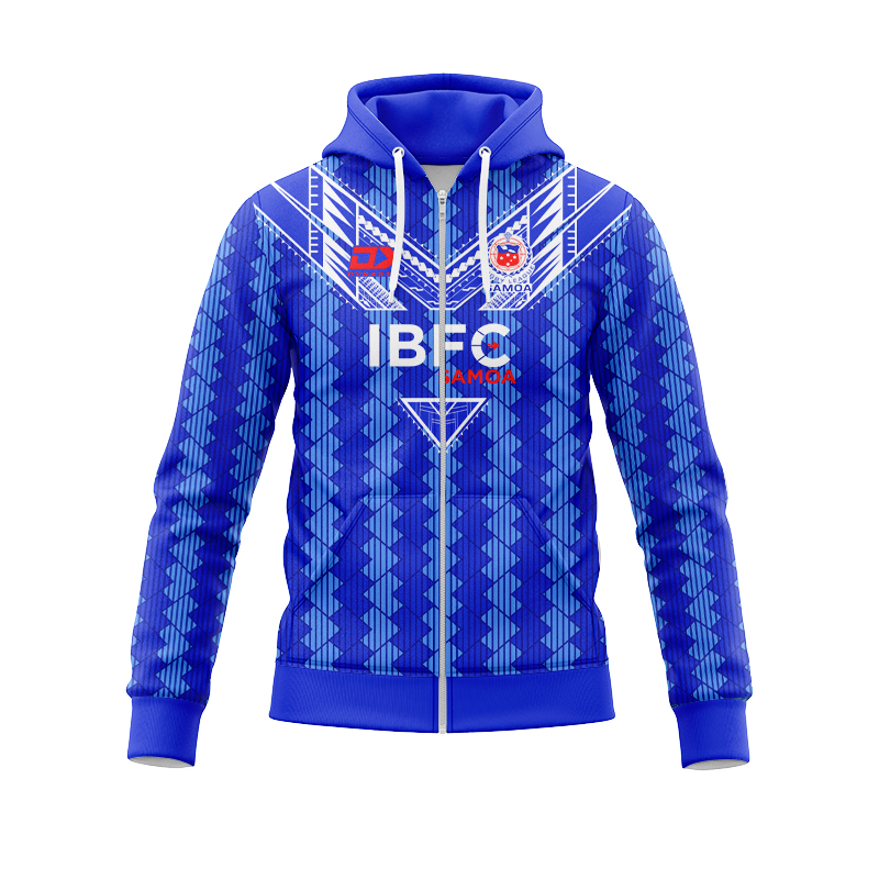 Toa Samoa Rugby League 2024 Home Zipper Hoodie