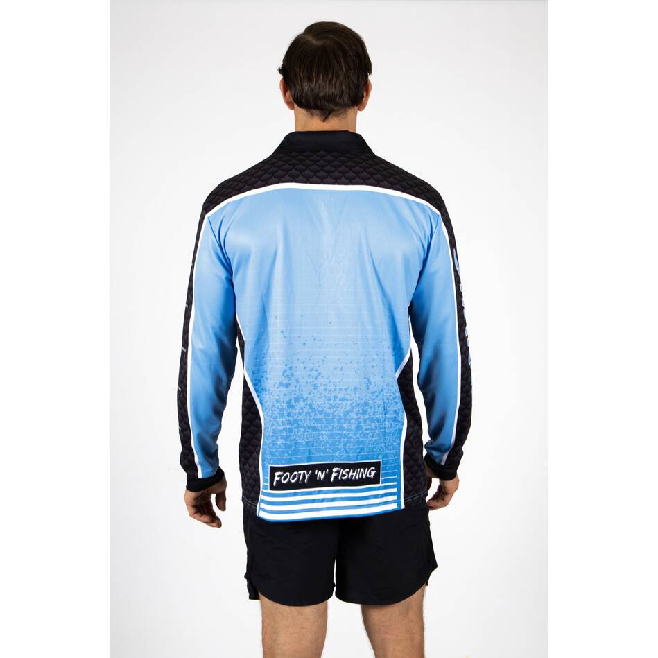 NRL Cronulla-Sutherland Sharks 2025 Barracuda Fishing Shirt