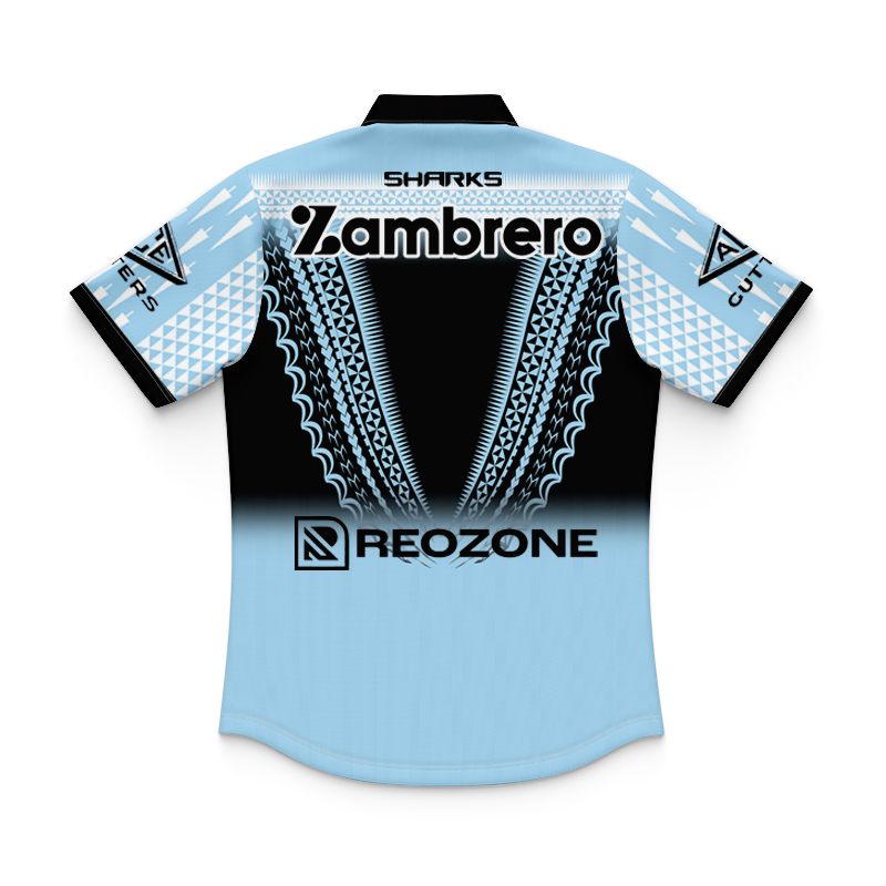 Kid's NRL Cronulla-Sutherland Sharks 2025 Pasifika Alternate Polo Shirt