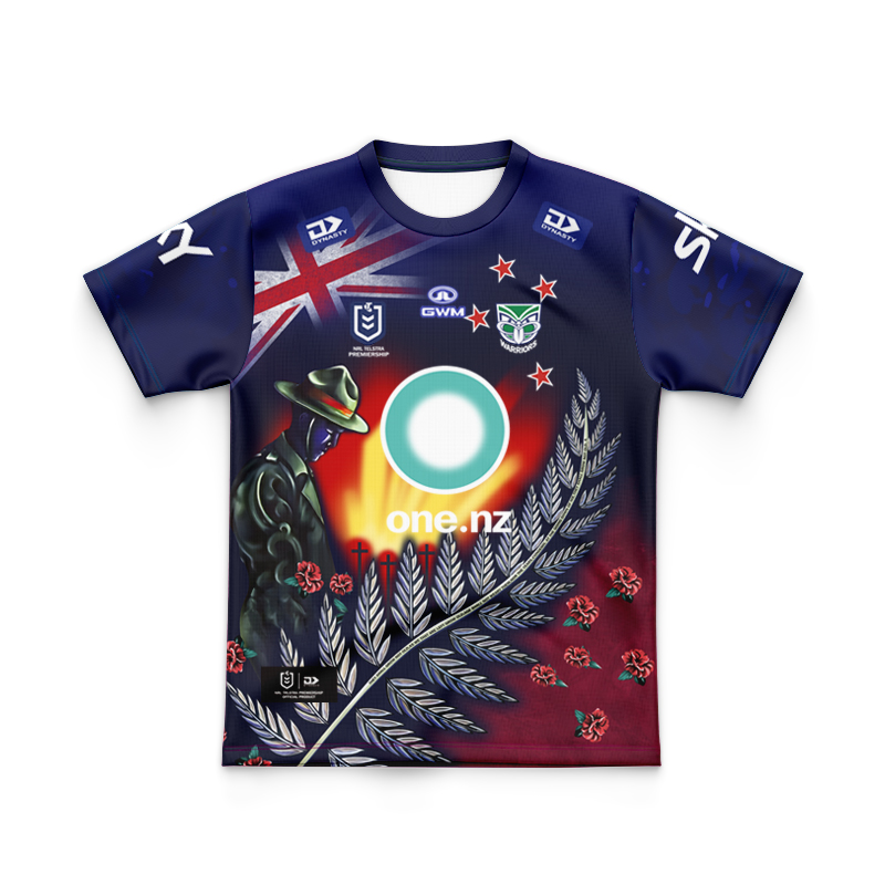 Kid's NRL New Zealand Warriors 2024 ANZAC Jersey
