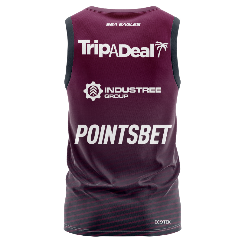 NRL Manly Warringah Sea Eagles 2024 Maroon Training Singlet