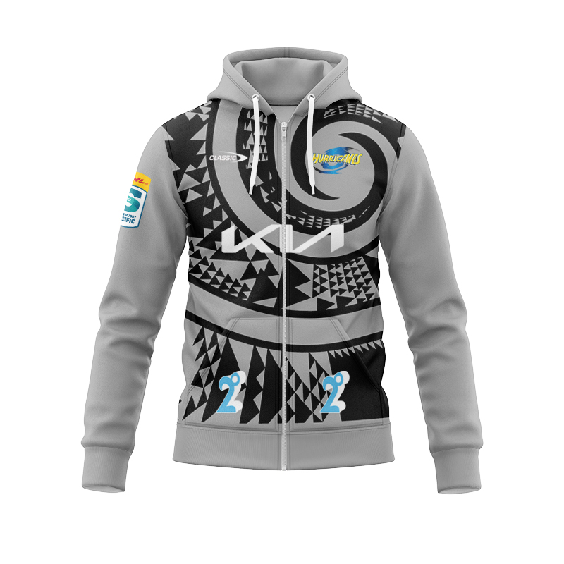 Wellington Hurricanes Super Rugby 2024 Away Zipper Hoodie