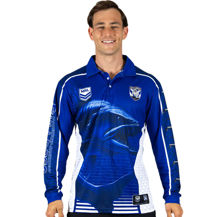 NRL Canterbury-Bankstown Bulldogs 2025 Barracuda Fishing Shirt