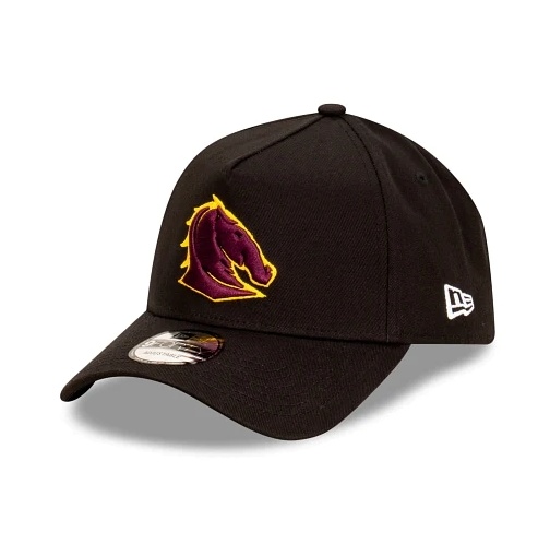 NRL Brisbane Broncos Black Embroidered Logo Cap 2025