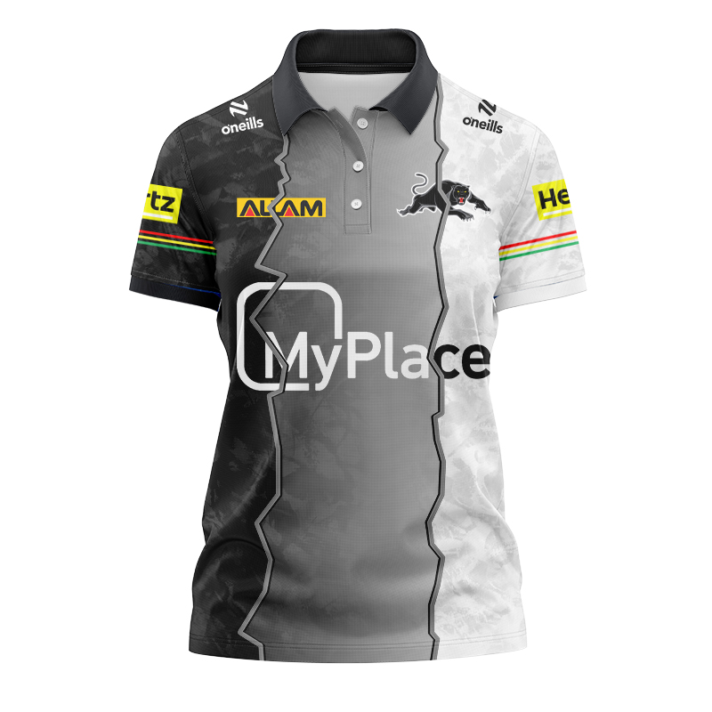Women's NRL Penrith Panthers 2024 Training Mix Polo Shirt