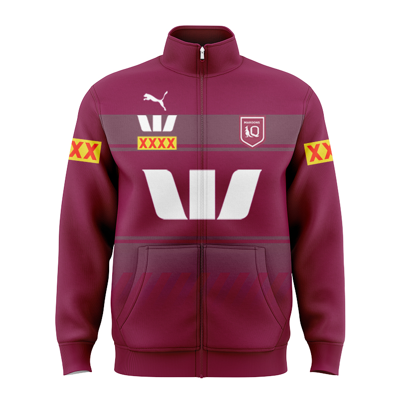 NRL QLD Maroons 2025 Red Training Jacket
