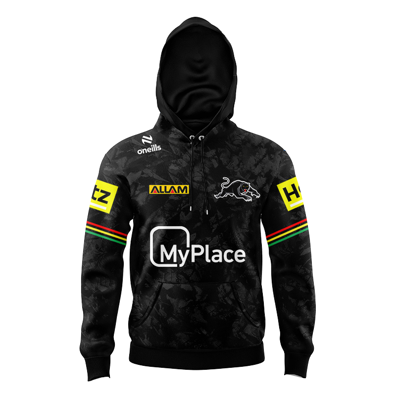 Kid's NRL Penrith Panthers 2024 Black Training Hoodie