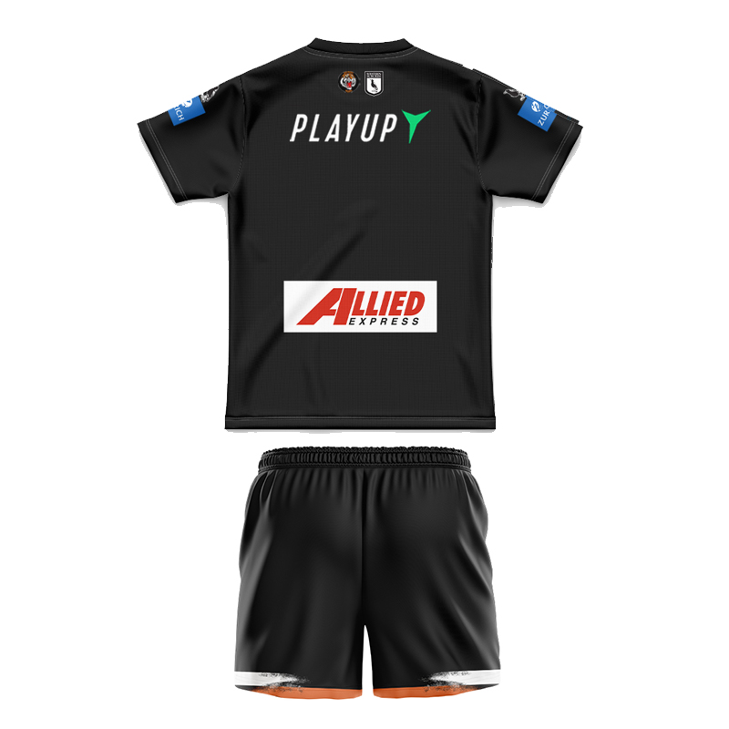 Kid's NRL Wests Tigers 2025 Home Jersey+Shorts