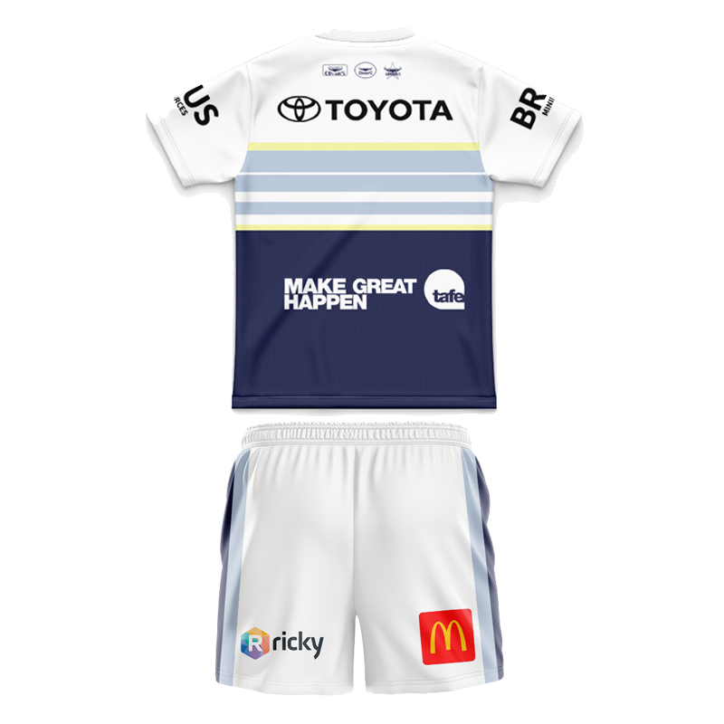 Kid's NRL North Queensland Cowboys 2025 Away Jersey+Shorts