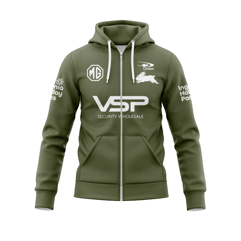 NRL South Sydney Rabbitohs 2025 Captains Run Zipper Hoodie