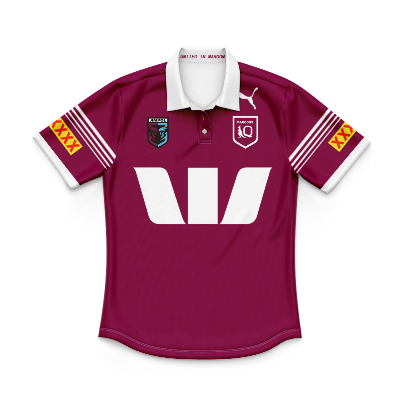 Kid's QLD Maroons State of Origin 2024 Home Polo Shirt