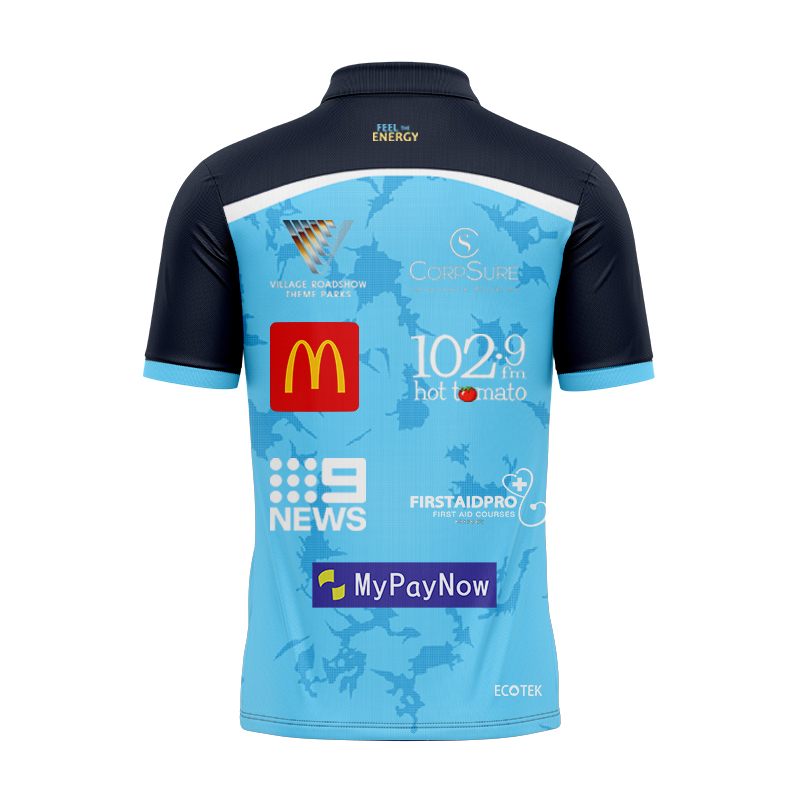 NRL Gold Coast Titans 2025 Cyan Training Polo Shirt