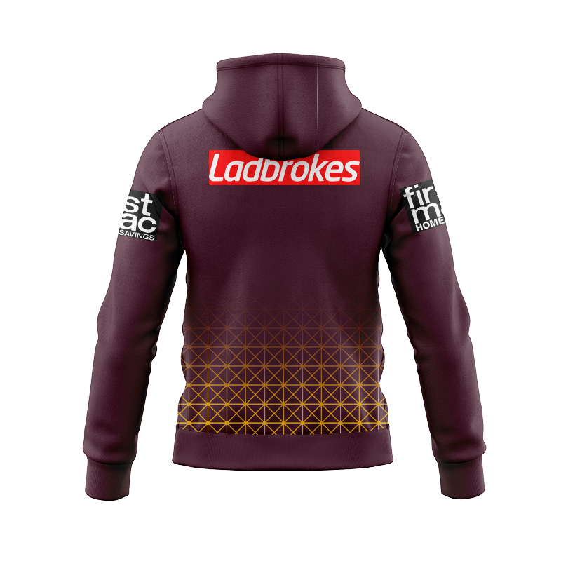 NRL Brisbane Broncos 2024 Players Maroon Zipper Hoodie