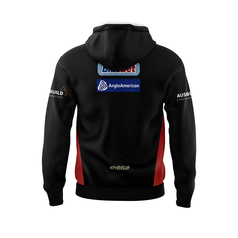 NRL Dolphins 2024 Black Training Hoodie