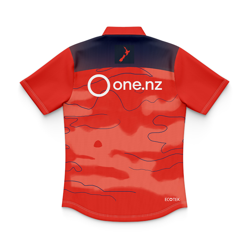 Kid's NRL New Zealand Warriors 2024 Dynasty Orange Training Polo Shirt