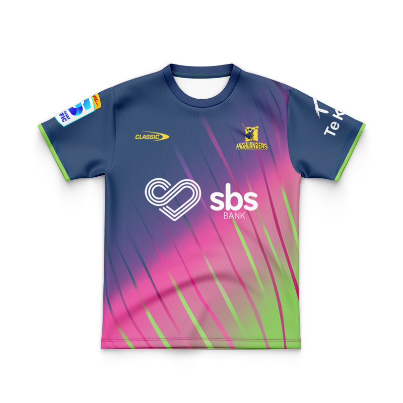 Kid's Otago Highlanders Super Rugby 2025 Training Jersey