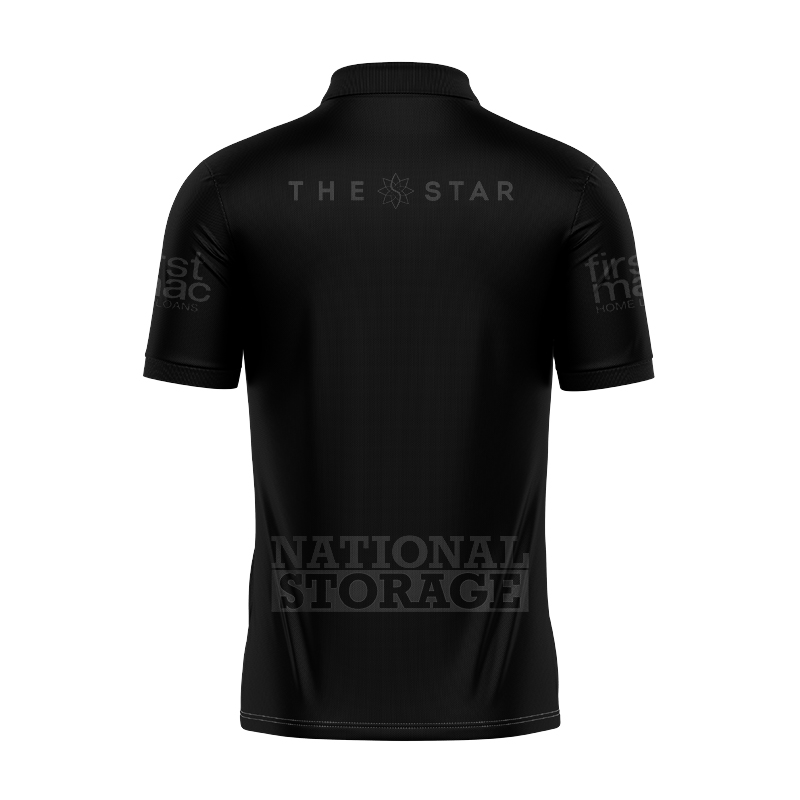 NRL Brisbane Broncos 2025 Black Polo Shirt