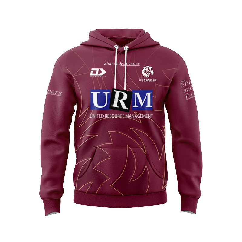 NRL Manly Warringah Sea Eagles 2025 Maroon Training Hoodie