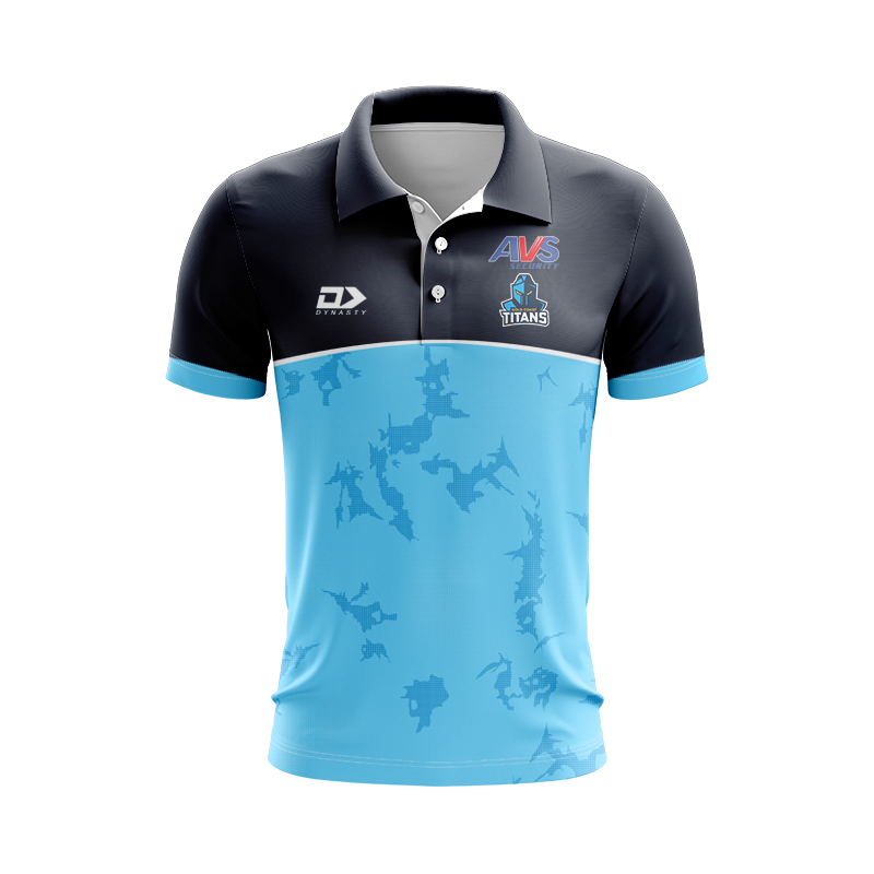 NRL Gold Coast Titans 2025 Cyan Training Polo Shirt