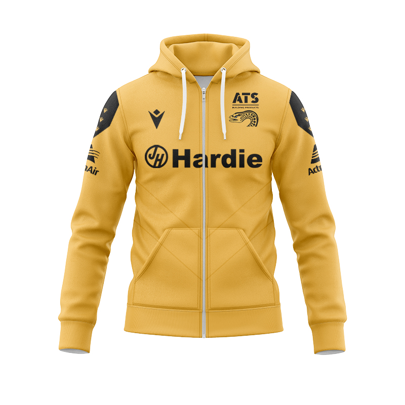 NRL Parramatta Eels 2025 Yellow Training Zipper Hoodie
