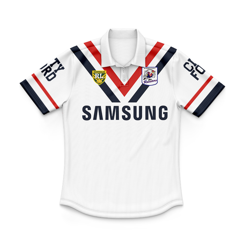 Kid's NRL Sydney Roosters 1996 Retro Away Polo Shirt