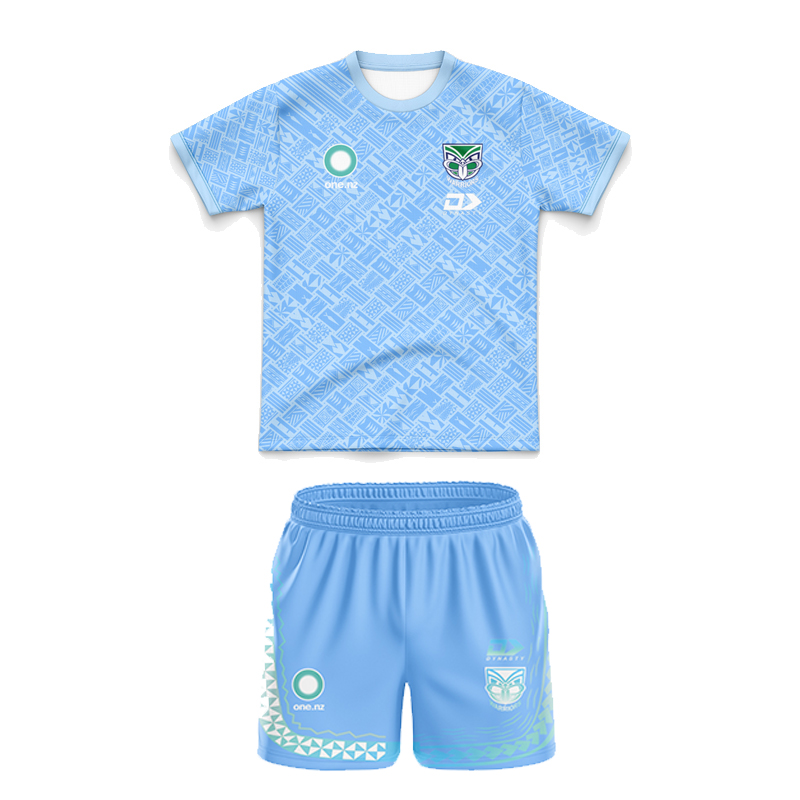 Kid's NRL New Zealand Warriors 2025 Dynasty Pasifika Jersey+Shorts