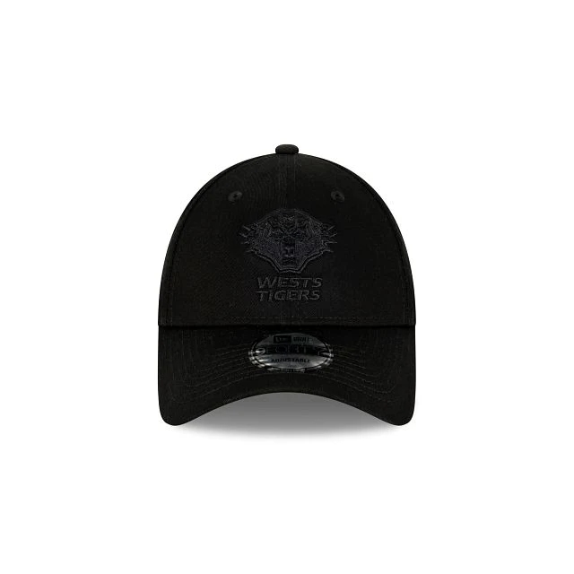 NRL Wests Tigers Black Embroidered Logo Cap 2025