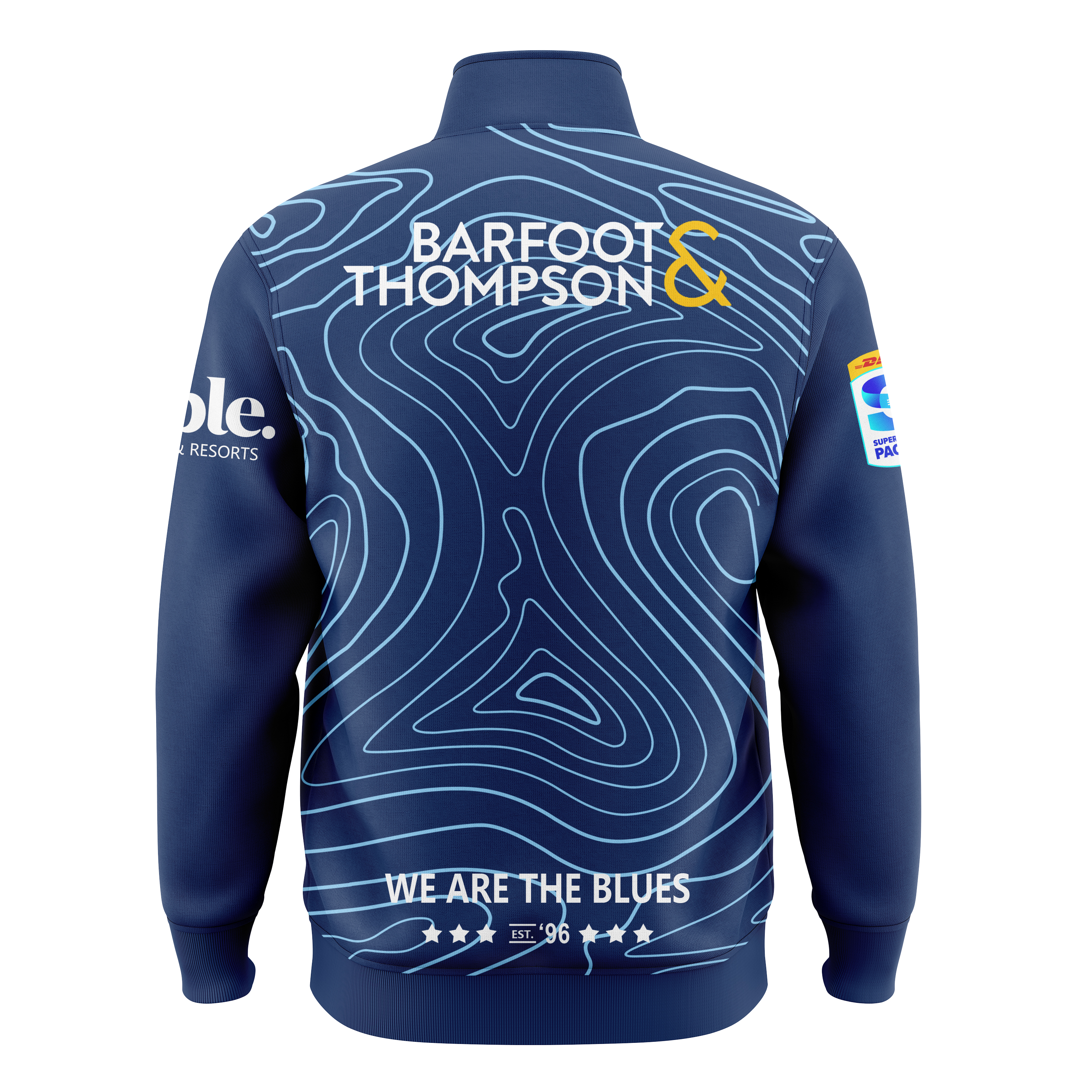 Auckland Blues Super Rugby 2025 Blue Training Jacket