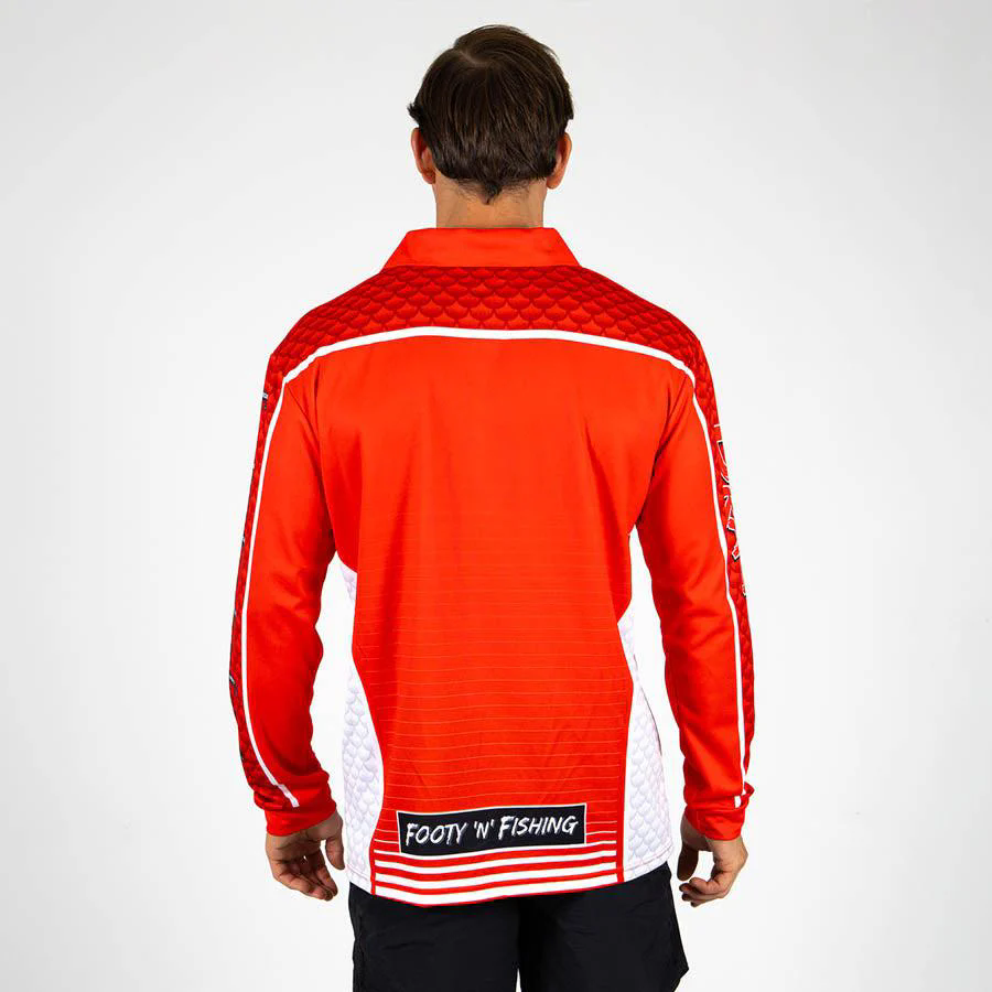 NRL St George Illawarra Dragons 2025 Barracuda Fishing Shirt