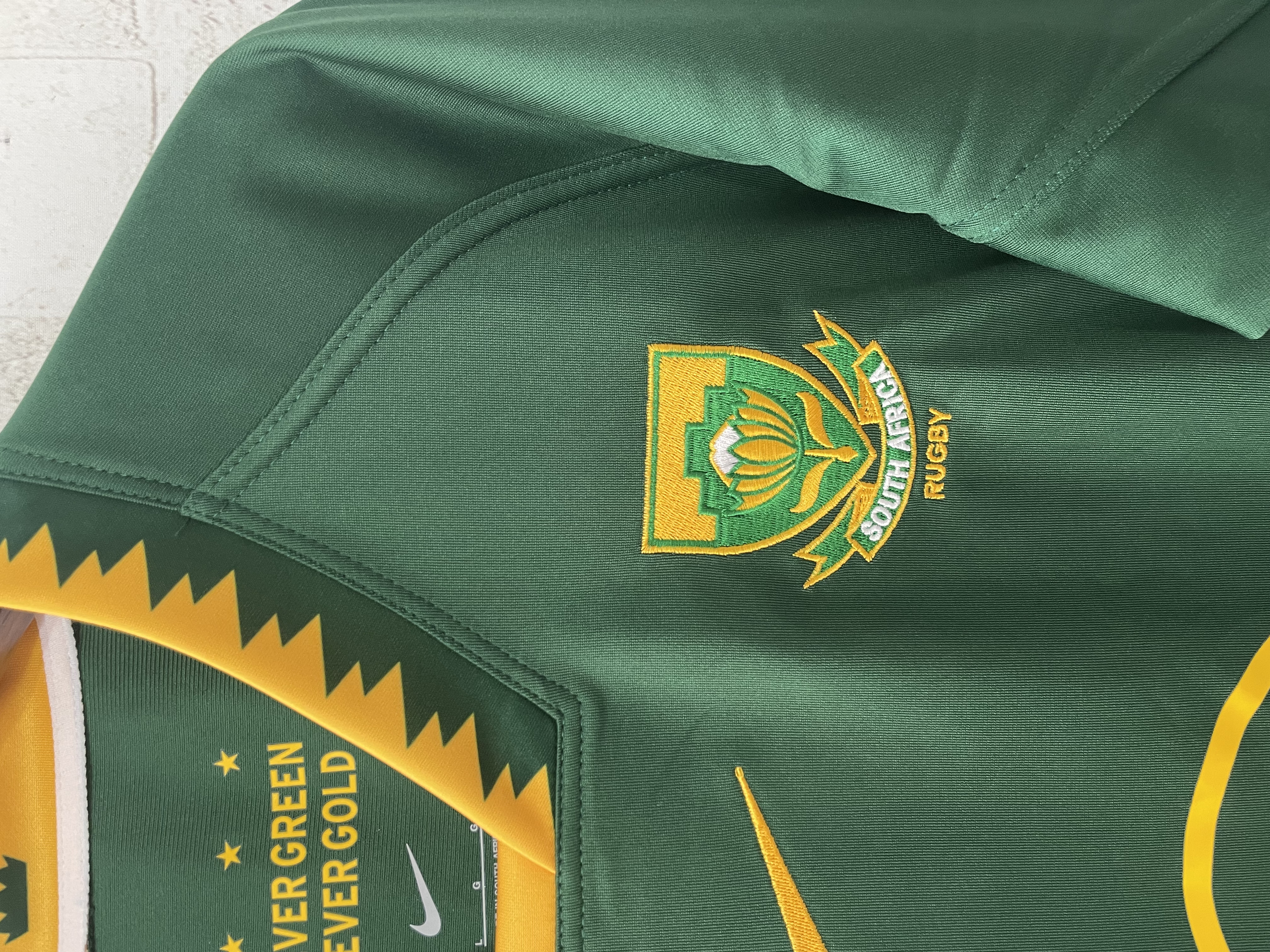 South Africa Springboks Home 2025 Stadium Jersey Gorge Green/University Gold