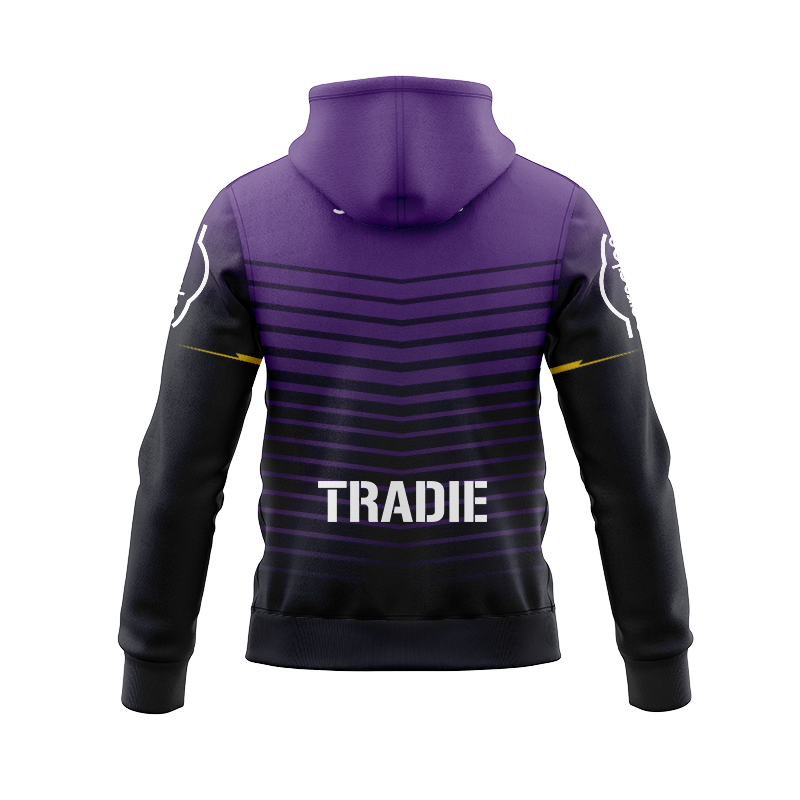 NRL Melbourne Storm 2025 Purple Warm Up Zipper Hoodie