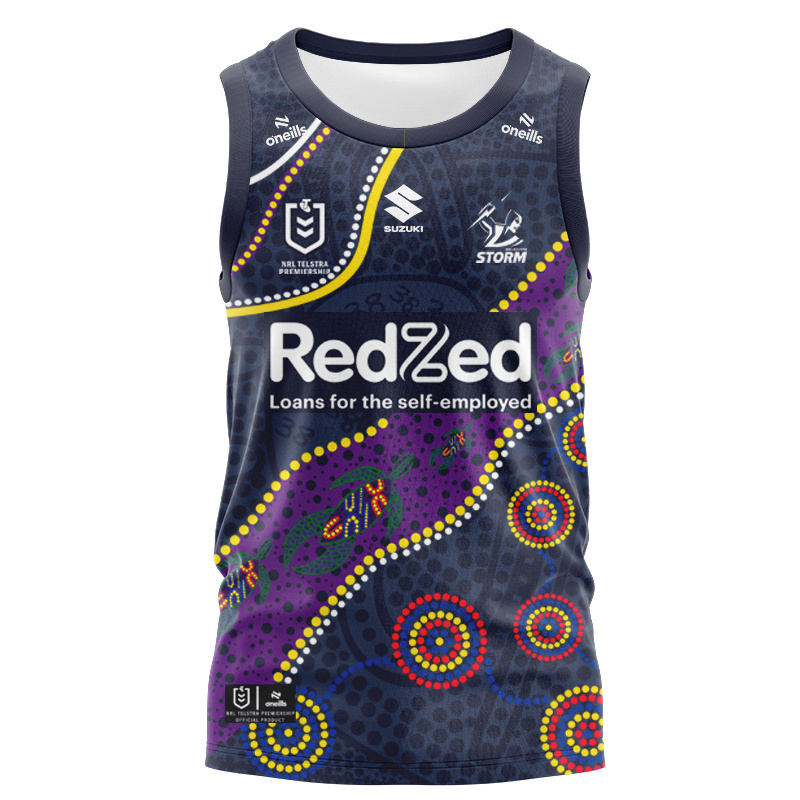 NRL Melbourne Storm 2025 Indigenous Singlet