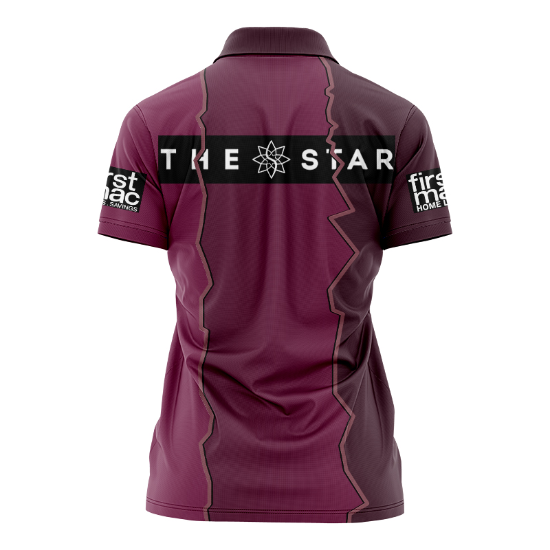 Women's NRL Brisbane Broncos 2024 Sunstone Training Mix Polo Shirt