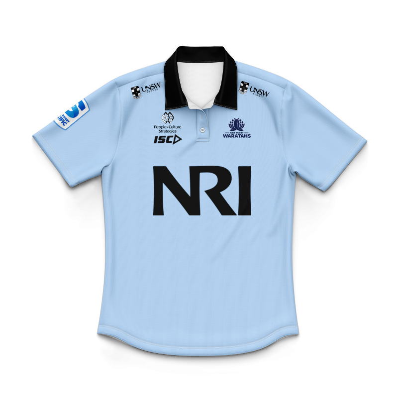 Kid's NSW Waratahs Super Rugby 2025 Home Polo Shirt