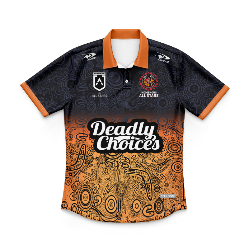 Kid's NRL Indigenous 2025 All Stars Training Polo Shirt