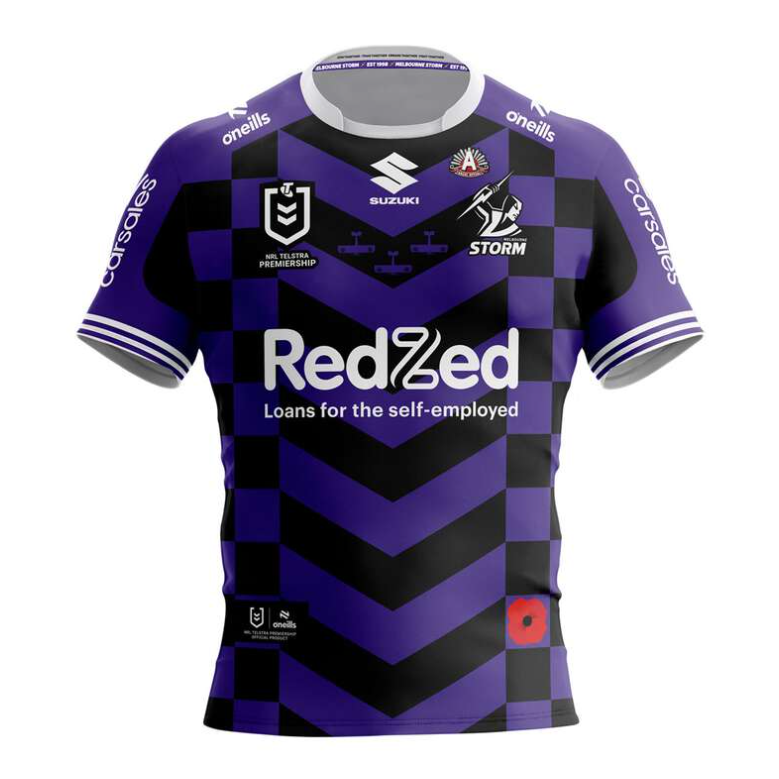NRL Melbourne Storm 2025 ANZAC Round Jersey