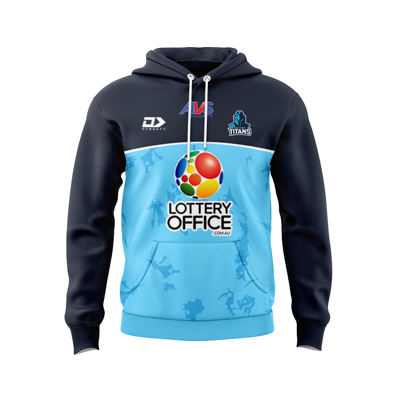 NRL Gold Coast Titans 2025 Cyan Training Hoodie
