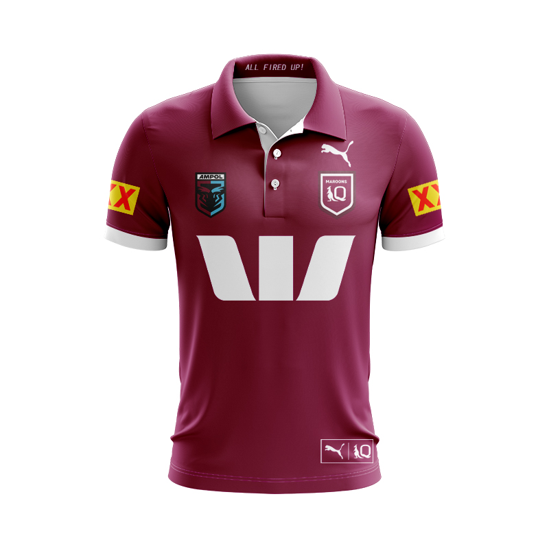 NRL QLD Maroons 2025 Home Polo Shirt