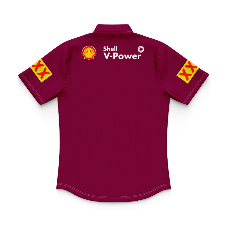 Kid's NRL QLD Maroons 2025 Red Training Polo Shirt