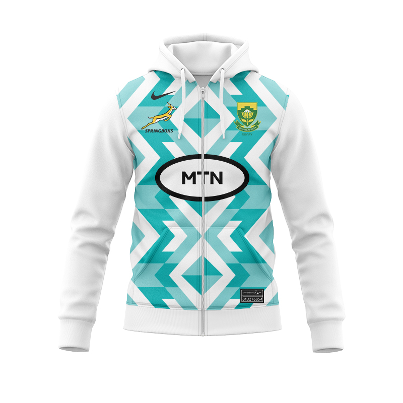 South Africa Springboks 2024 Away Zipper Hoodie