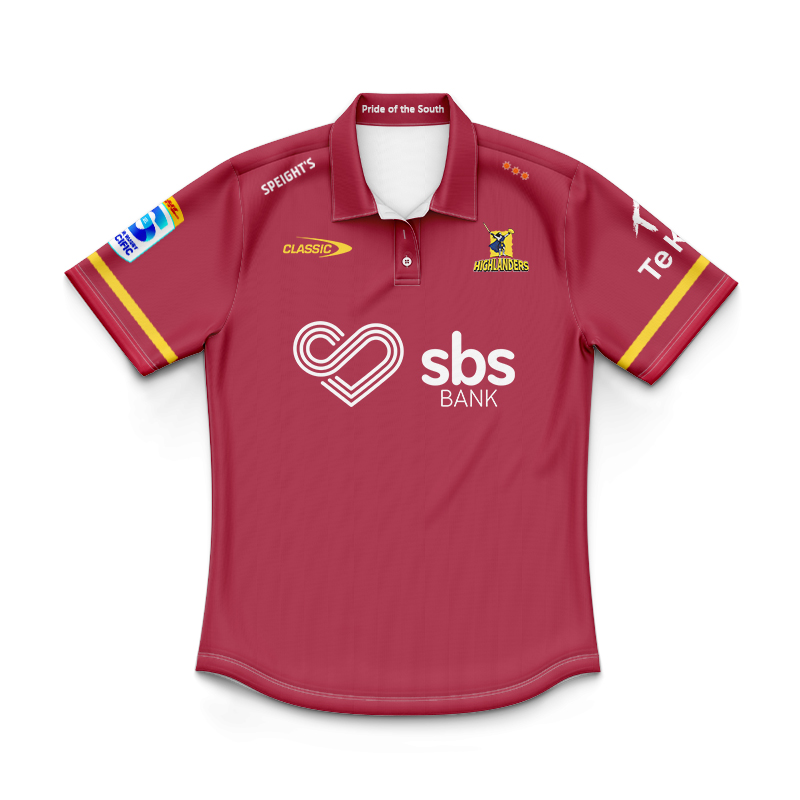 Kid's Otago Highlanders Super Rugby 2025 Away Polo Shirt
