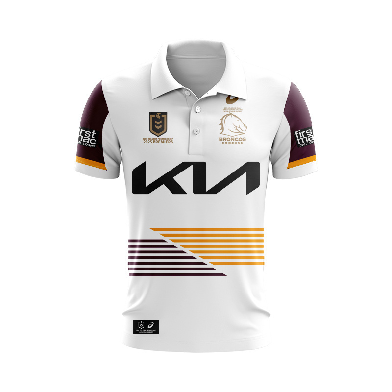 NRL Brisbane Broncos 2025 Premiers Polo Shirt