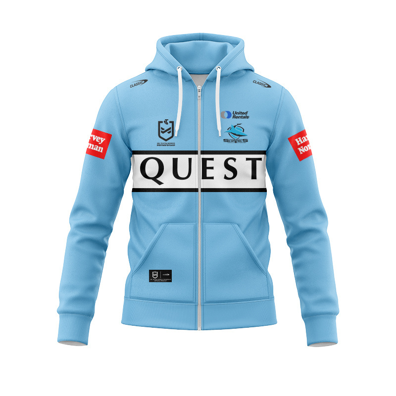 NRL Cronulla-Sutherland Sharks 2025 NRLW Home Zipper Hoodie