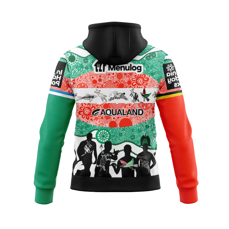 NRL South Sydney Rabbitohs 2024 Indigenous Zipper Hoodie