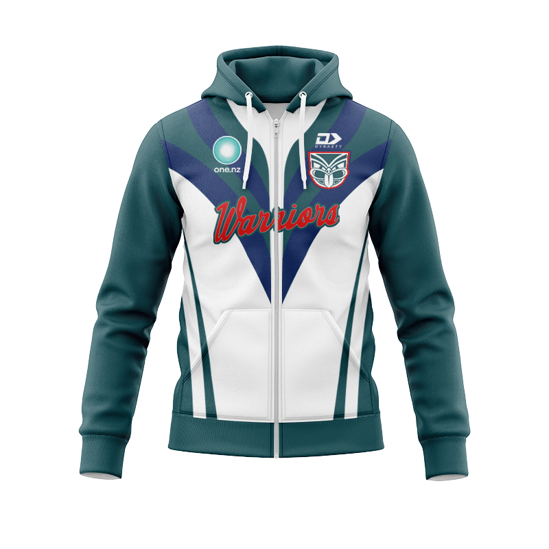 NRL New Zealand Warriors 2025 Warm Up Zipper Hoodie