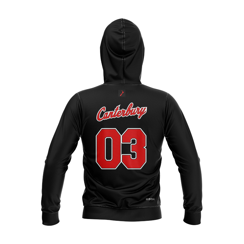 Kid's NRL New Zealand Warriors 2024 Black Warm Up Hoodie