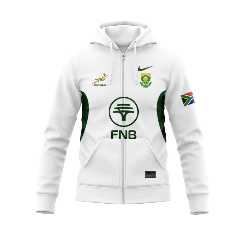 South Africa Springboks Away 2025 Stadium Zipper Hoodie