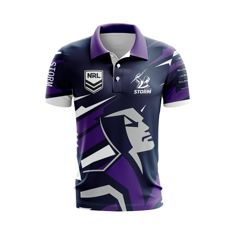 NRL Melbourne Storm 2024 'FISHFINDER' Fishing Polo Shirt