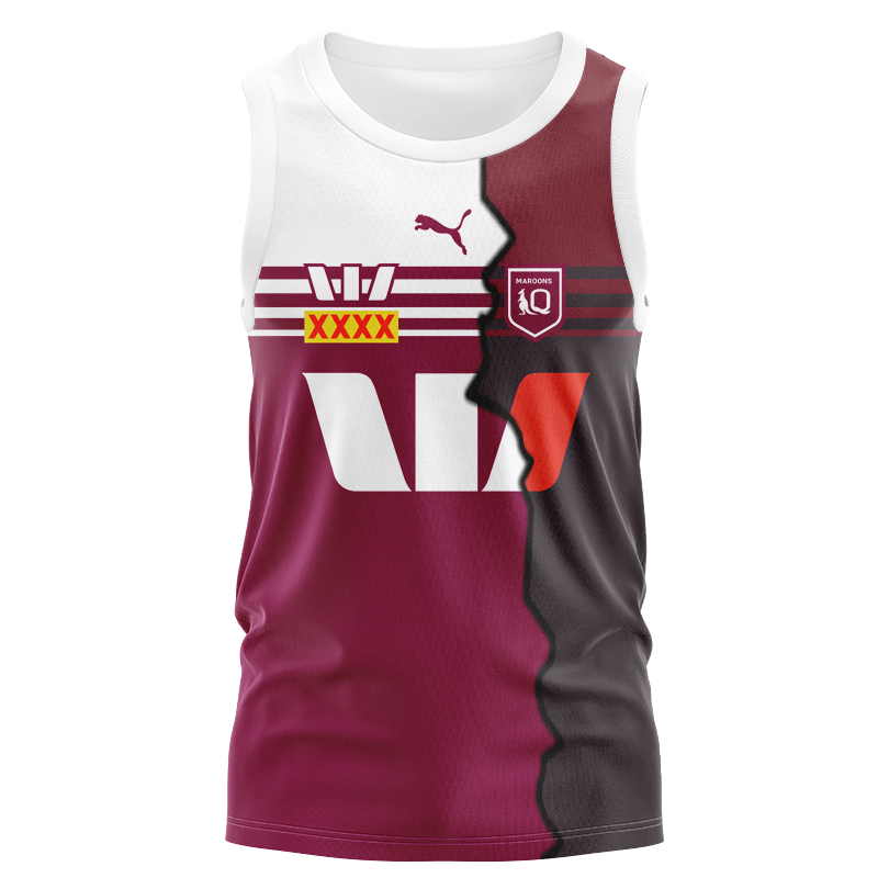 NRL QLD Maroons 2024 Mix Singlet